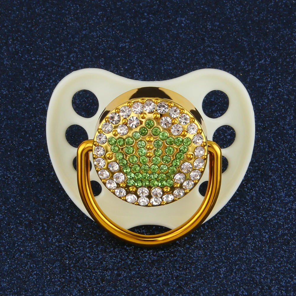 

Elegant Crown Dummy Pacifier Baby Food Grade PP Silicone Soother Toddler Orthodontic Nipples with Ring Teether Baby Pacifier