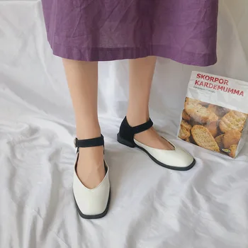 

Shoe Women's 2020 Trendy Shoes Shoes Summer Super Fire Versatile Students Japanese-style Ride Skirt of Black and White with Patt