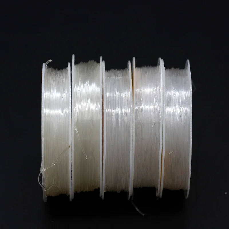 1rolls 0.5/0.6/0.7/0.8/1mm průhledný silon silným připoutat se šňůra klenotnictví nitka korálkování elastická linky rybaření drát šperků vytváření