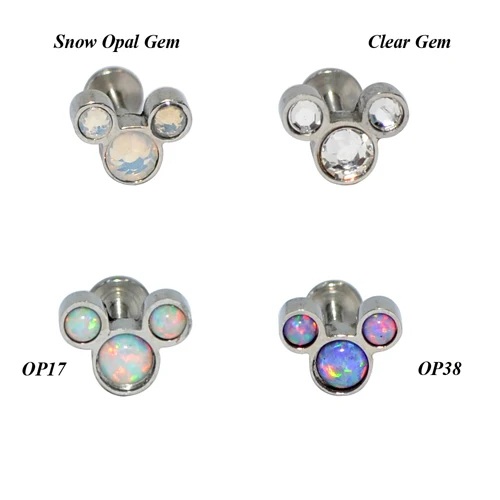 4pcs16g опал серьги серьга для верхней части уха Orelha штанга в ухо украшение для козелка хрящевой пирсинг губная серьга-гвоздик G23 Титан Сталь бар - Окраска металла: 4pcs Mixed Color