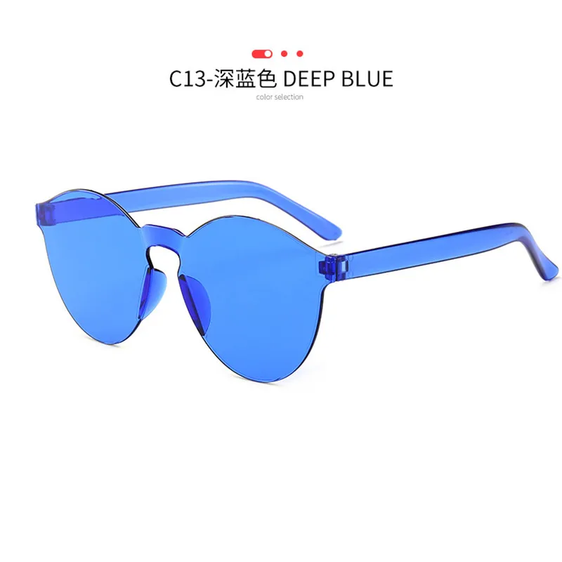 white sunglasses women Cheap Rimless Sunglasses Women Fashion Round Ocean Candy Lens Shades Female Sun Glasses Girls gafas de sol UV400 oversized sunglasses Sunglasses