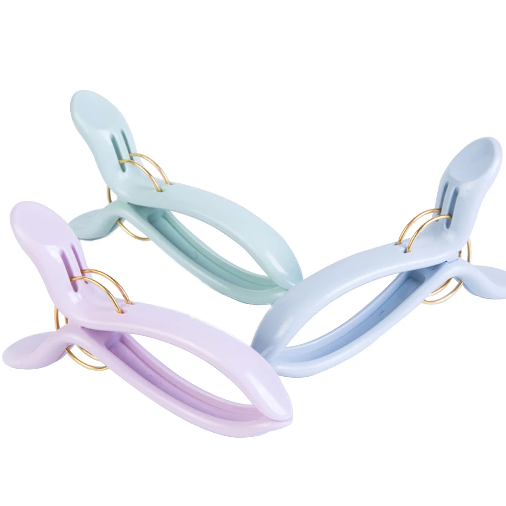 

3pcs Plastic Laundry Clothes Pegs Windproof Clothes Clip Multifunction Clothespin Quilt Clips For Home Laundry Storage