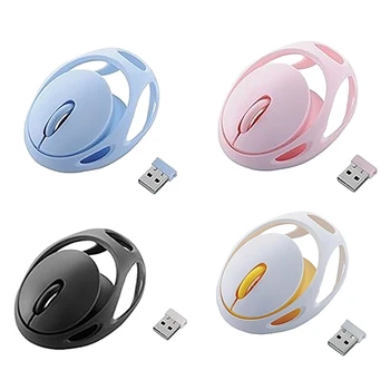 

Mouse 2.4G Wireless Mute Charging Hollow Egg Mouse 1200DPI Wireless Portable Universal Girl Hand Cute Gift Wireless Mouse Suitab