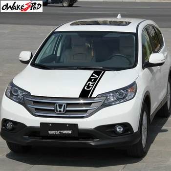 

1pcs Car Sport Stripes Styling Hood Decor Sticker Auto Bonnet Engine Cover Vinyl Body Decal For Honda CR-V Car Stickers