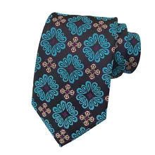 

New Men Silk Tie 8 Cm Flower Floral Jacquard Neck Ties for Men Business Cravat Party Gifts for Men Wedding Accessory for Clothes