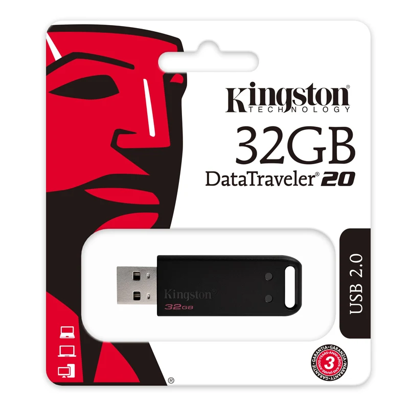 kingston USB флеш-накопитель DataTraveler 20 флешка 32 Гб 64 ГБ флеш-накопитель USB 2,0 флешка карта памяти флеш-накопитель