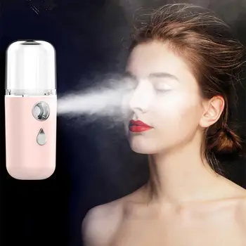 

30ml USB Rechargable Humidifier Air Diffuser Handheld Water Ultrasonic Nano Essential Car Oil Steamed Face With Light For Home