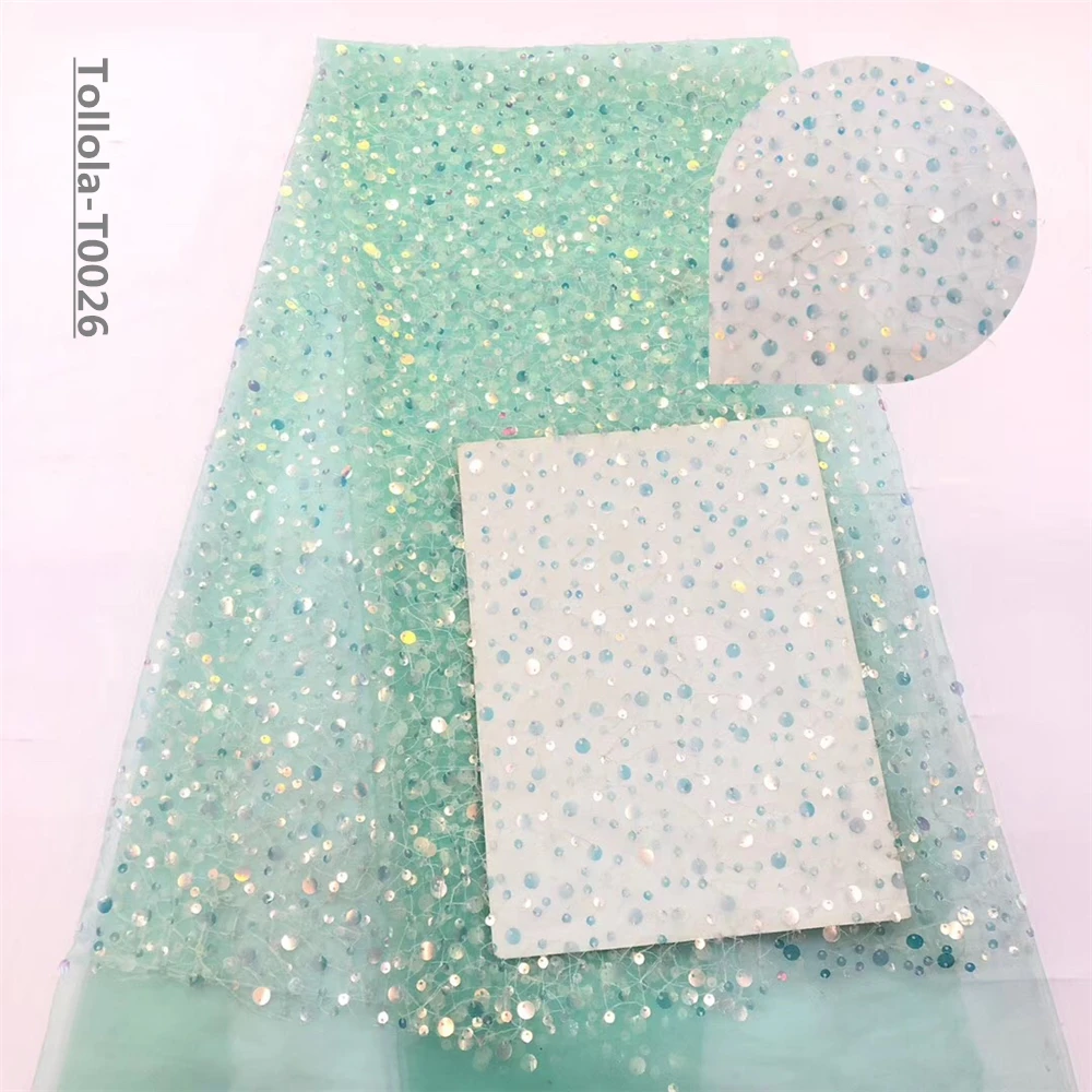 

2019 High Quality Nigerian Lace Fabrics with sequin ZH18121407 African French Net Lace Fabric Embroidered Tulle Mesh Lace Fabric