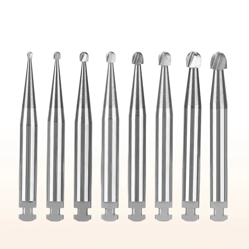 5 teile/paket Dental Wolfram Stahl Hartmetall Bohrer AZDENT Niedrigen Geschwindigkeit RA Bohrer Rechten Winkel Dental Labor Klinik Bur Runde Ball Form – Detail 4