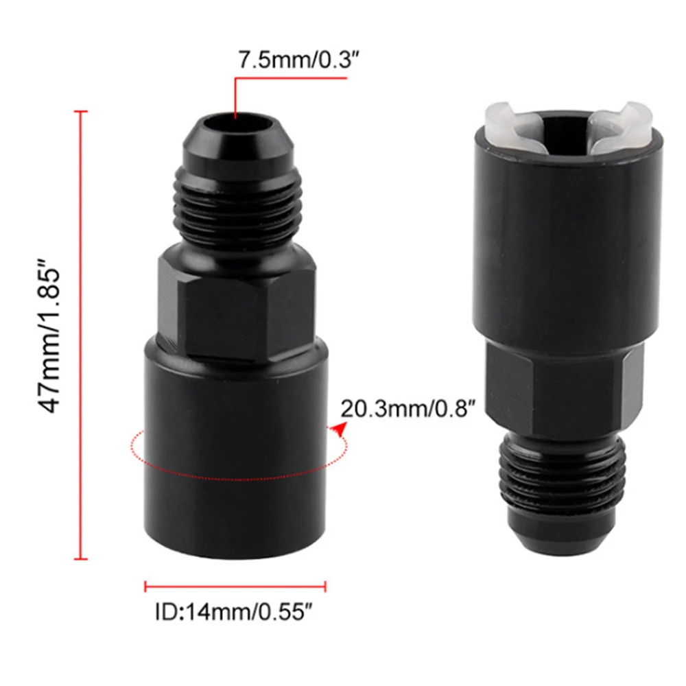 2Pcs//Set Fuel Rail Line EFI Fitting Adapters Quick Disconnect Push On Hardline