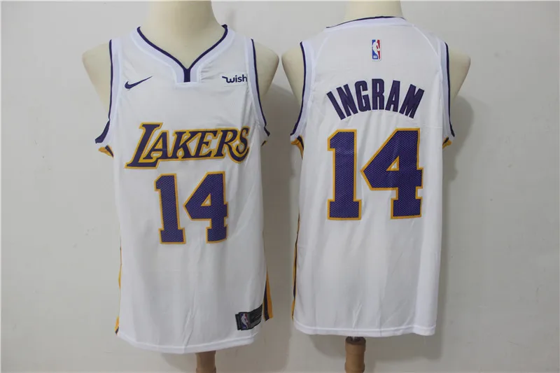 for men A+++ Качественная мужская одежда для взрослых#0 Kyle Kuzma 2 Lonzo Ball 14 Brandon Ingram Jersey Los Angeles - Цвет: for men