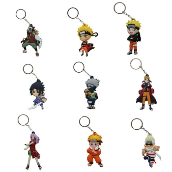 

Anime Cartoon Naruto Keychain Swirl Naruto Keychain Kakashi Pendant Keychain Uchiha Sasuke Keychain 2 Pcses a Set