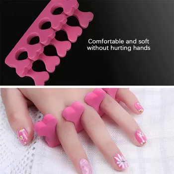 

200pcs Nail Soft Foam Sponge Toe Separator Fingers Foots Colorful Fingernail Dividers Pedicure Manicure Nail Art Tools for Home