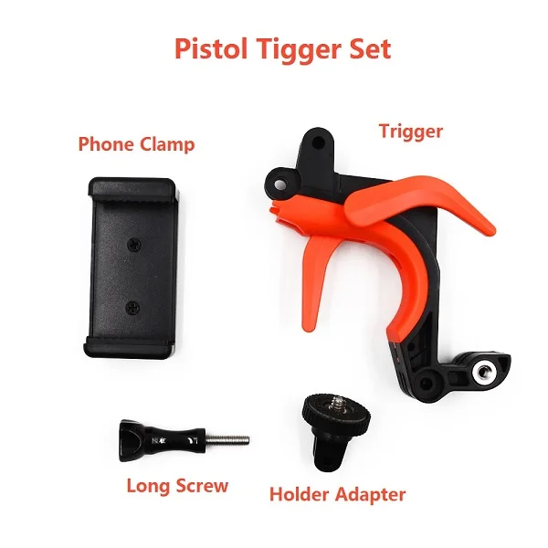 Orange Trigger Telesin поплавок рукоятка селфи палка Go Pro 7 8 купол порт Полюс ручка триггер затвора для Gopro 6 5 Dji Осмо аксессуары - Цвет: Orange Trigger