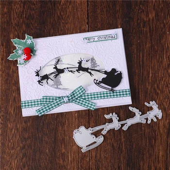 

YaMinSanNiO Deer Christmas Metal Cutting Dies New 2020 for Dies Scrapbooking Diy Card Album Embossing Stencil Template Festival