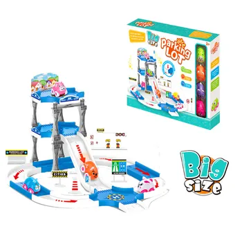 

2019 new children's track toy car scene puzzle toy 100 change track parking lot assemble toys play house hot selling set