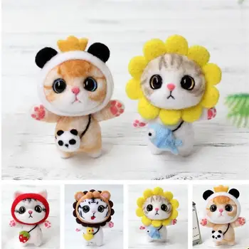 

Felt Poked Craft toys Non Finished Poked Set Handcraft Kit DIY Needle Material Bag Felt handmade craft toys home decoration