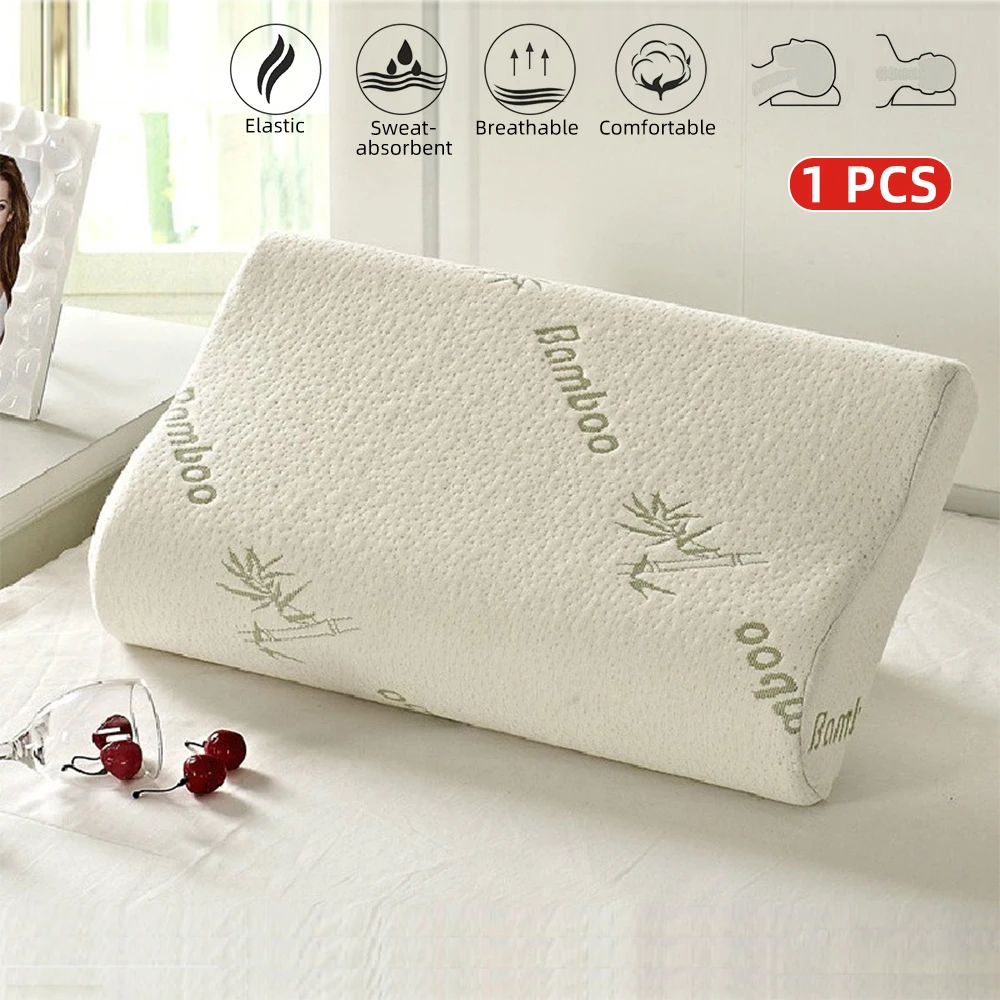 Vertvie Outdoor Camping Pillow Luxury Memory Foam Head Back Orthopaedic Neck Support Tent Sleeping Tools 1/2PCs - Цвет: 1PC
