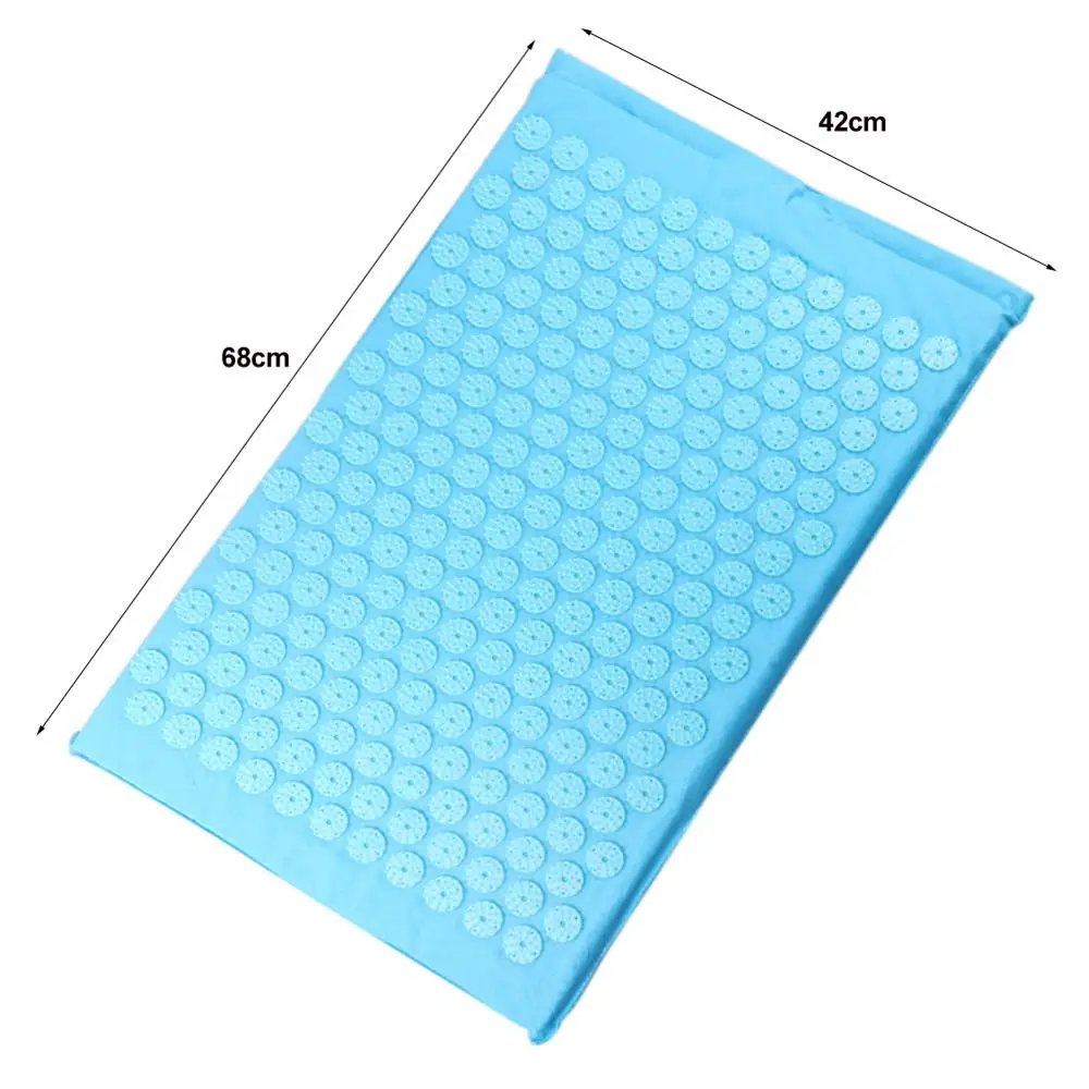 Mat Sky Blue Коврик для йоги, массажная подушка, комплекты для иглоукалывания, облегчающий стресс, боль в спине, Акупрессура, подушка, массажный шип, расслабляющий массаж - Цвет: Mat Sky Blue