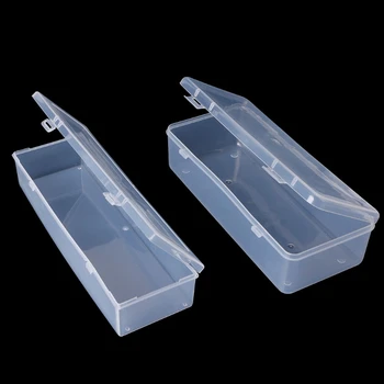 

Rectangular Plastic Clear Storage Box Jewelry Container Case Bead Organizer Case
