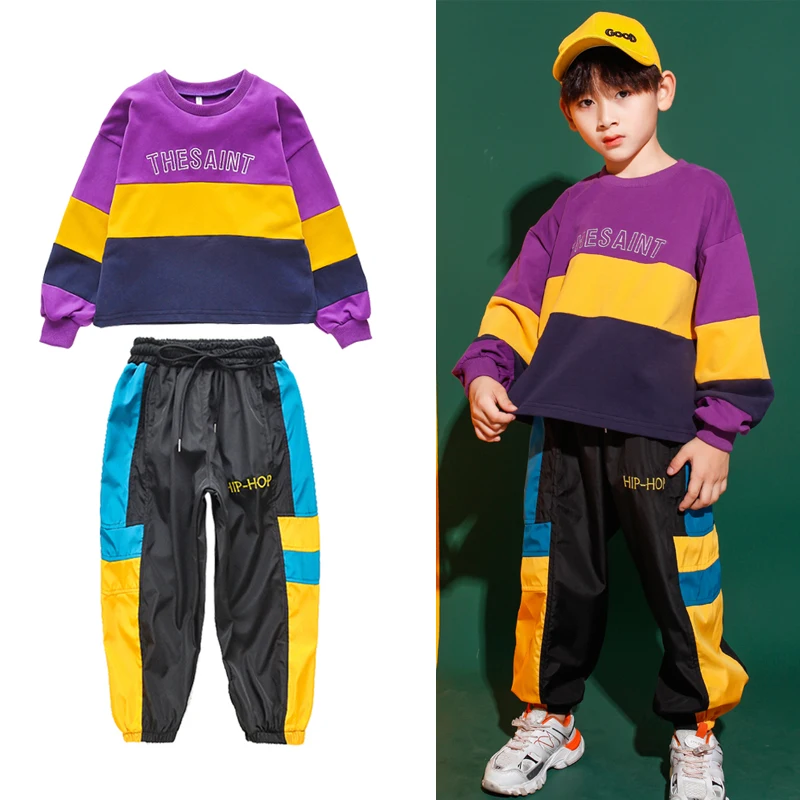 Детские укороченные Штаны для танцев года толстовка рубашка одежда в стиле