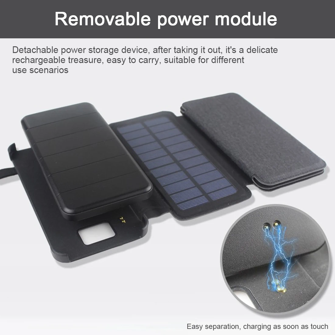 Портативное зарядное устройство на солнечной батарее, 4 складных зарядного устройства на солнечной батарее, внешний резервный пакет для смартфонов и планшетов