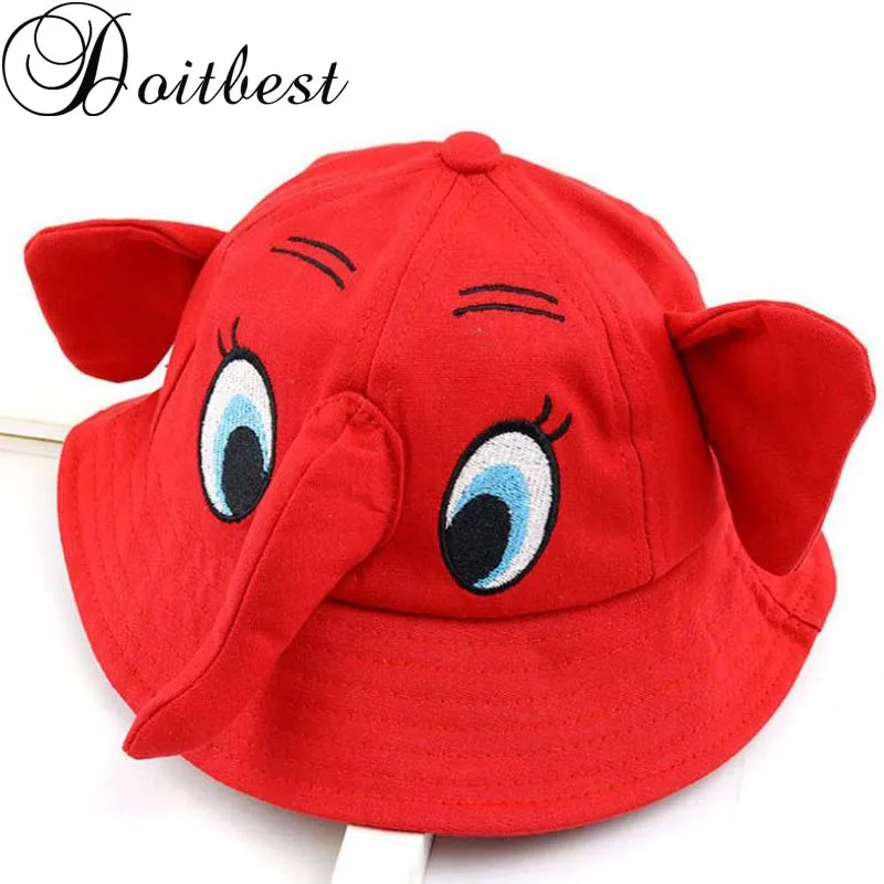 Doitbest/осенние шляпы для рыбалки для мальчиков и девочек, солнцезащитная Кепка С Рисунком Слона, Весенняя детская Рыбацкая шляпа