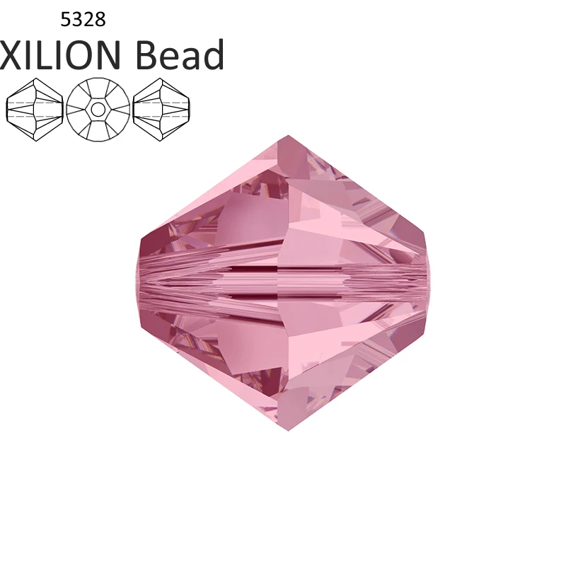 Кристаллы Swarovski 5328 100% оригинальные бусины Биконусы австрийские россыпью стразы