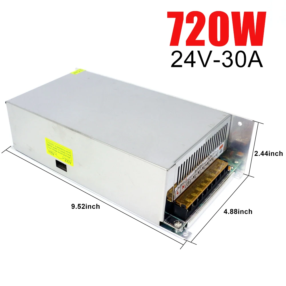 Ac-dc трансформатор освещения AC 110V 220V к DC 24V Импульсный блок питания адаптер 2A 3A 5A 10A 15A 20A 30A светодиодный драйвер полосы света - Цвет: 30A 720W