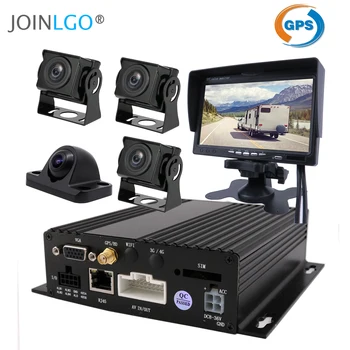 

4-CH 1080P 512GB SD GPS 360° Full View Mobile Vehicle Car DVR Video Recorder System IP69 Night Vision Camera for Truck Bus RV