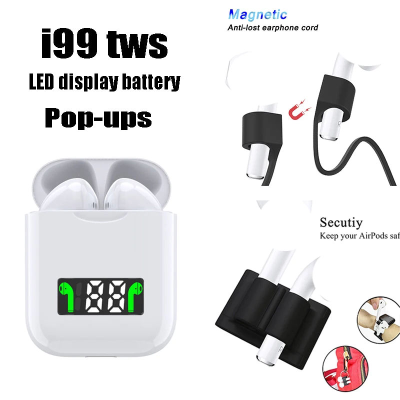 i99 heiCX heiS I99 tws светодиодный беспроводной Bluetooth наушники для iPhone samsung Xiaomi huawei LG pk ear air i18 tws I10000 - Цвет: i99 heiCX heiS
