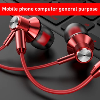 

NEW Game Video Game Host Earphone Dual Wheat Metal In Ear Remote Headphone Wired Headset With Microphone Auriculares Earcap
