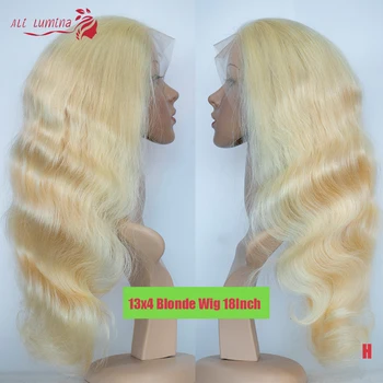 

613 Blonde Body Wave Wig 13x4 Lace Front Human Hair Wigs 180% Pre Plucked Knots Bleached Remy Hair Wigs for Black Women Long Wig