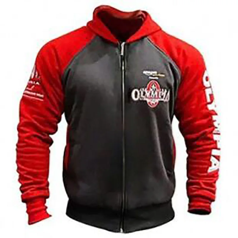 

OLYMPIA Men Hoodies Fitness Bodybuilding Sweatshirt Pullover Sportswear Male Workout Hooded Jacket Clothing