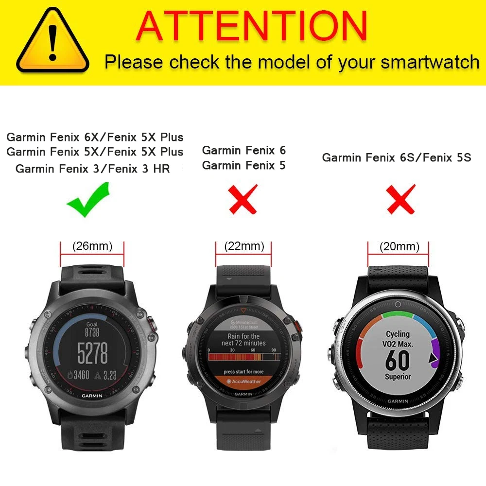 GXV Премиум Nato нейлоновый ремешок 26 мм ремешок для часов Garmin Fenix 6X/6X Pro/5X/5X Plus/Fenix 3 кольцо сменный ремешок