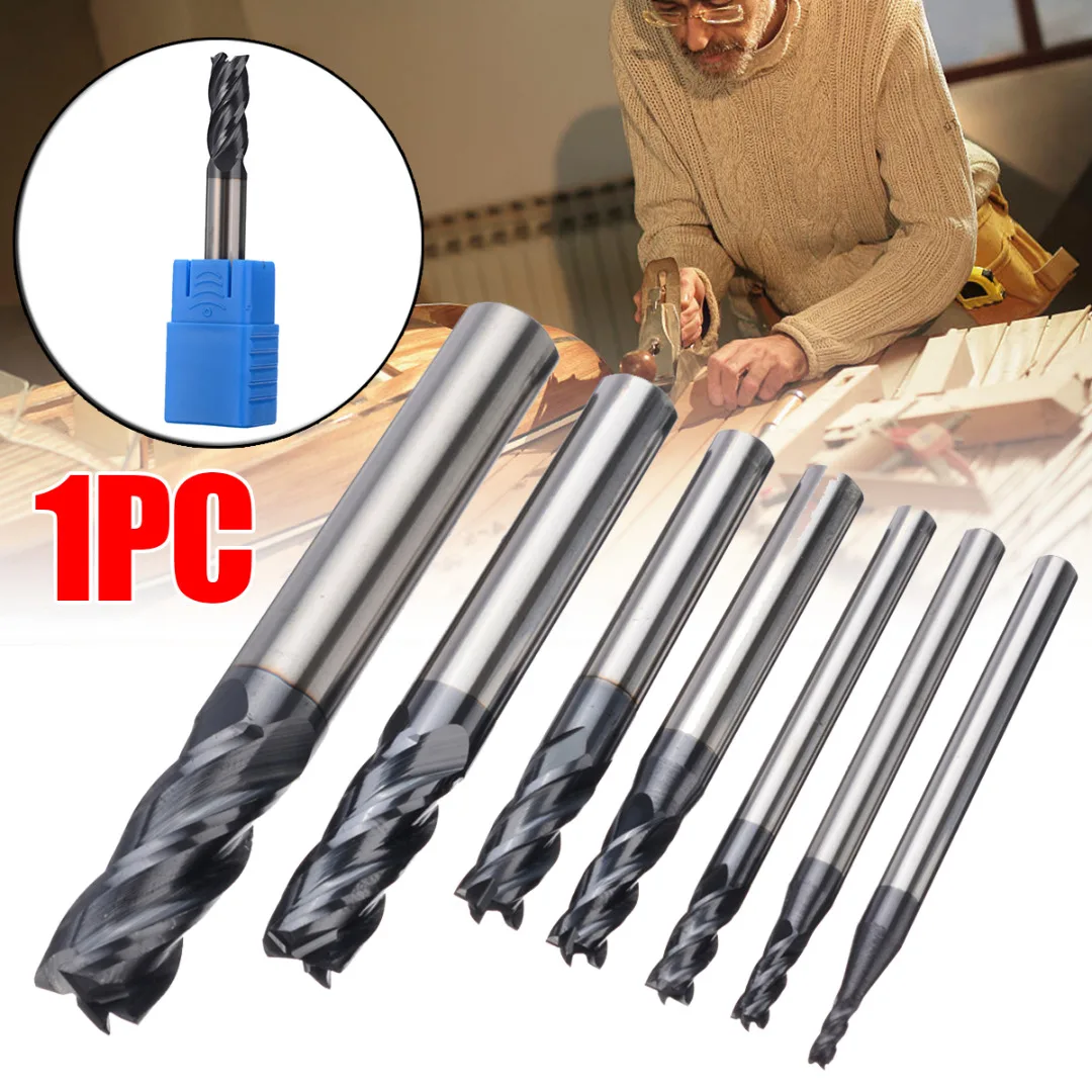 5x 4flute End Mill Cutter Drill Bit Cnc Milling Tool Hard Straight Shank Useful