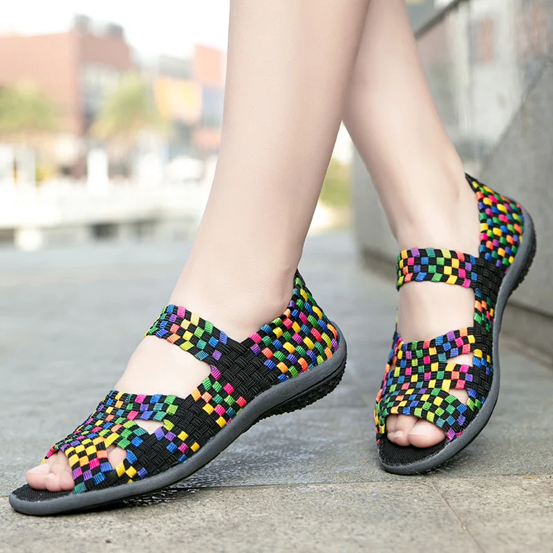 Women Flats Woven Shoes breathable women shoes casual shoes women sneakers women flats Summer Sneakers Female Casual Shoes For Walking Comfort Non-slip Zapatos Mujer