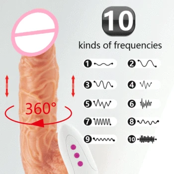 Remote Control Thrusting Realistic Dildo Vibrator Toys Soft Silicone Vagina Simulation Penis Anal Adults Sex Toy for Women Shop 4