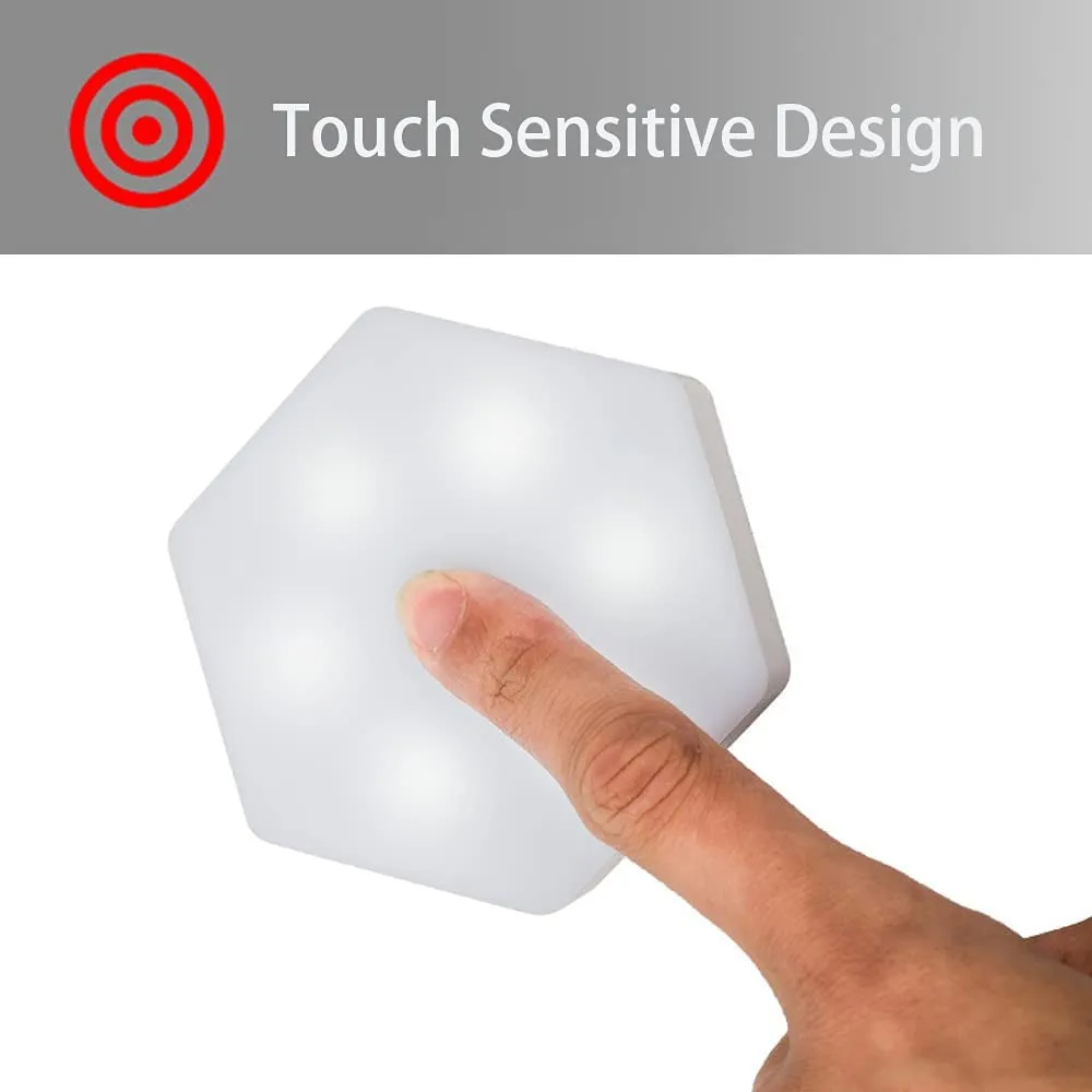 RGB LED Quantum Lamp Hexagon Light Touch Sensor RGBW LED Wall Lamp Honeycomb Light Colorful Modular Night for Bedroom