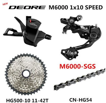 Shimano DEORE M6000 Группа Комплект горного велосипеда MTB 1x10-Speed 11-42T M6000 задний переключатель рычаг переключения передач - Цвет: M6000SGS 500-10 42T
