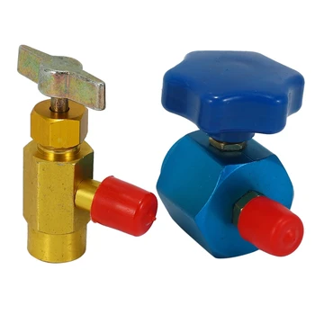 

R134A Refrigerant Opening Can Tap Self Sealing Refrigerant Dispenser with 6015 Refrigerant Tank Vacuum Pump Adapter