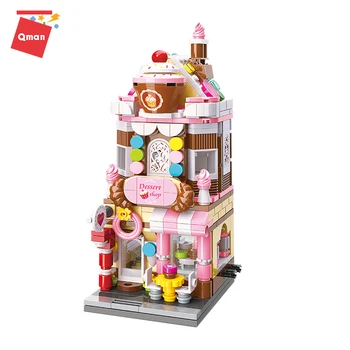 

Qman C0101 Mini Street View Small Particle Building Blocks For To Insert City House Model Toys For Men Women Children And Adults