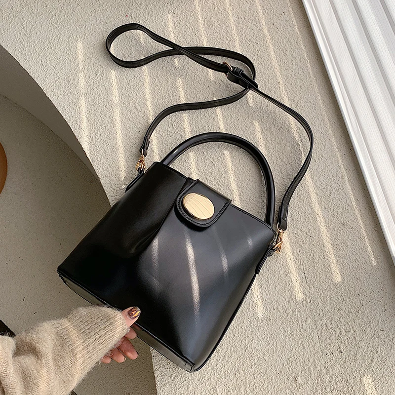 

Louis Brand Women Handbags Fashion Designer Pure Color Bucket Shoulder Bags Messenger Bag High Quality Grand Sac Femme Channels