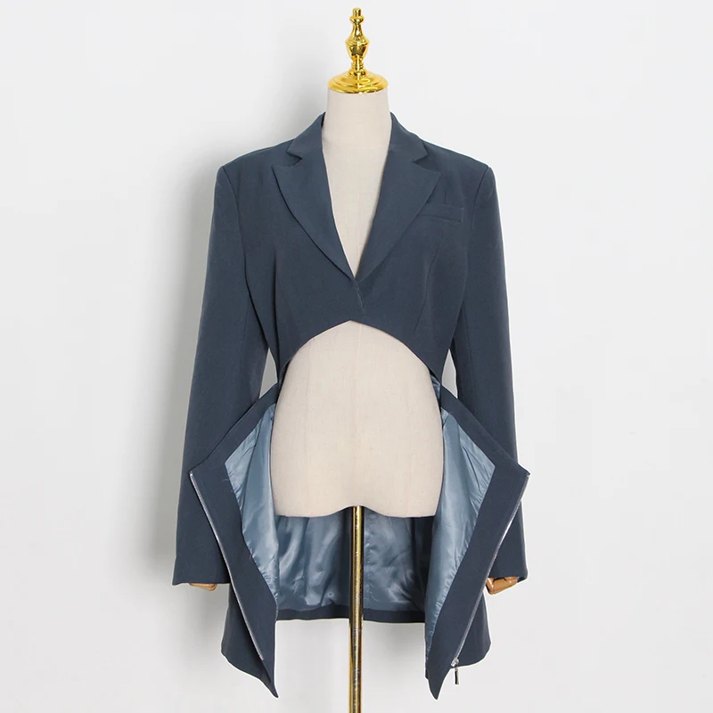 TWOTWINSTYLE Sexy Hollow Out Blazer Dress For
