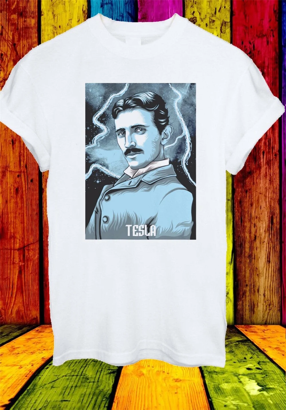 Nicola Tesla Genius Inventor электрическая футболка унисекс для мужчин и женщин 42 новая