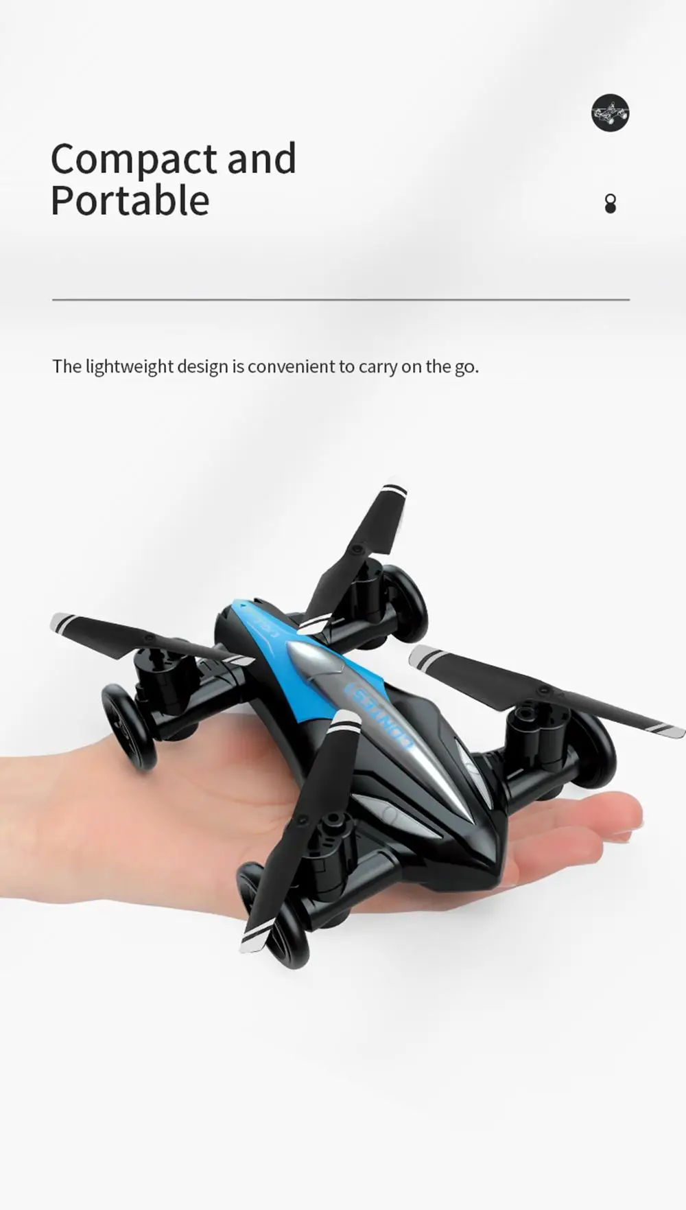 lf606 mini quadcopter foldable rc drone JDRC D85 2in1 Dron Air-Ground Flying Car 2.4G Dual Mode Racing Mini Drone Professional RC Car Quadcopter Drones Children Toys orb remote control mini quadcopter