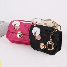 Pu кошелек с вышивкой для ключей, держатель для карт, милый бизнес органайзер, чехол для ключей, кошельки для мужчин и женщин, карман для ключей от машины