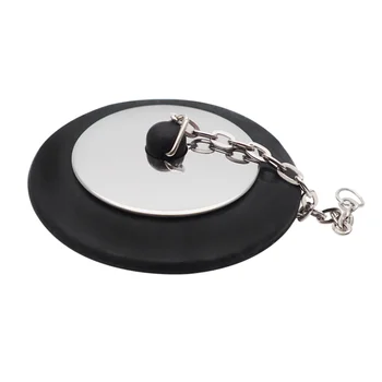 

Rubber Choke Bathtub Drain Stopper with Chain Bath Plug Drain Tub Stopper for Home and Hotel (Style A)