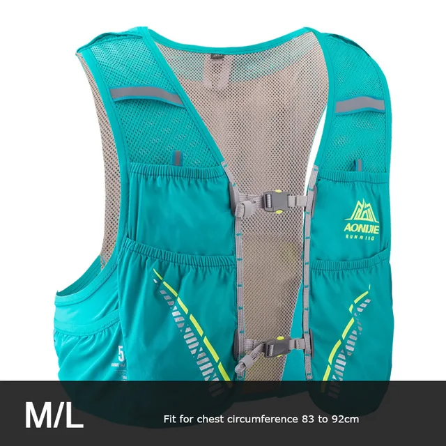 Green M-L AONIJIE C933 2.5L гидратации рюкзак сумка Жилет Жгут воды мочевого пузыря Туризм Кемпинг бег марафон гонки спорт - Цвет: Green M-L