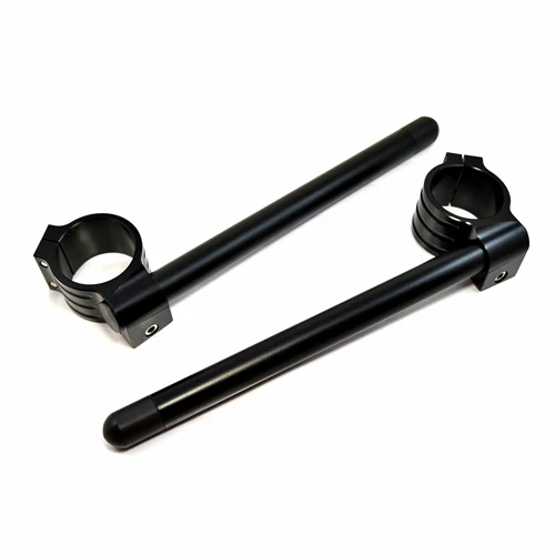 BJMOTO 7/8" Universal Motorcycle CNC 43MM 45MM 46MM 48MM Clip Ons Handlebars Aluminum Clip-on Handle Bar For Honda Yamaha - Цвет: Black Handlebars 46